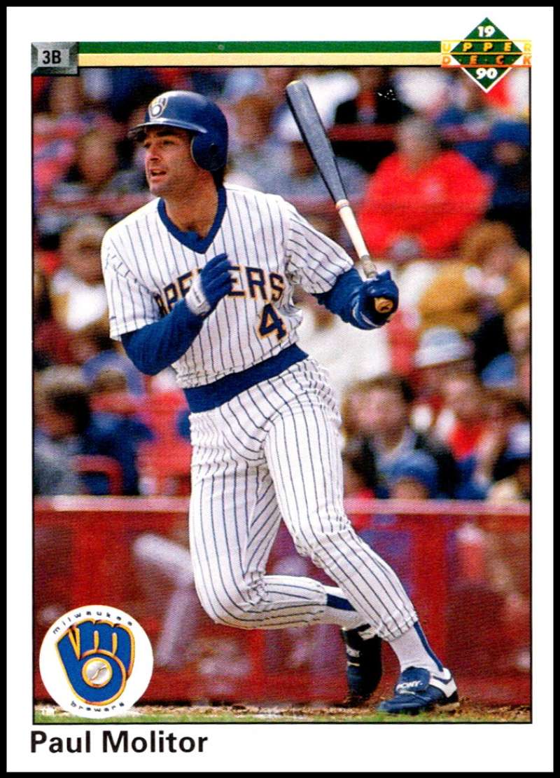1990 Upper Deck Baseball #254 Paul Molitor Milwaukee Brewers Image 1