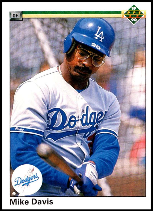 1990 Upper Deck Baseball #258 Mike Davis  Los Angeles Dodgers  Image 1