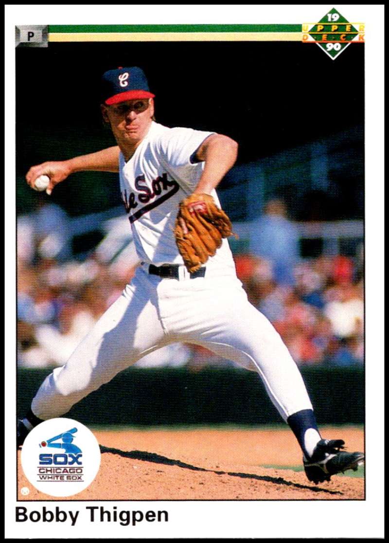 1990 Upper Deck Baseball #269 Bobby Thigpen UER Chicago White Sox Image 1