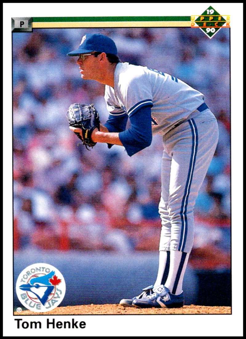 1990 Upper Deck Baseball #282 Tom Henke Toronto Blue Jays Image 1
