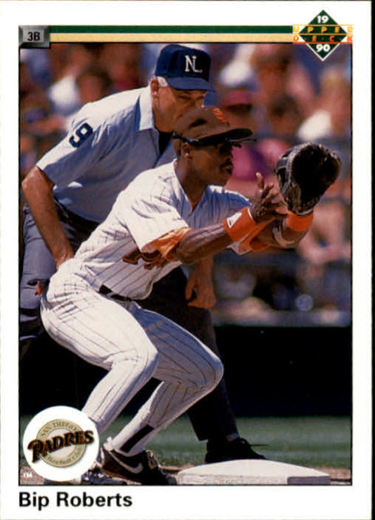 1990 Upper Deck Baseball #303 Bip Roberts  San Diego Padres  Image 1