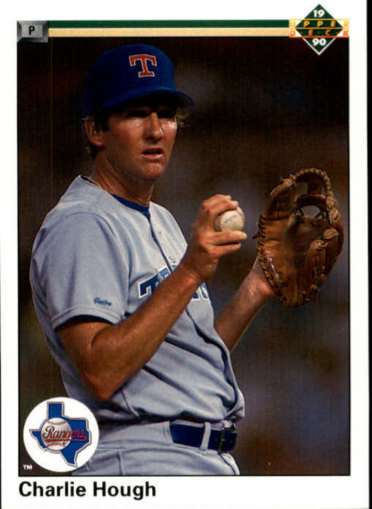 1990 Upper Deck Baseball #314 Charlie Hough  Texas Rangers  Image 1