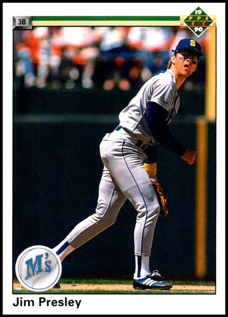 1990 Upper Deck Baseball #315 Jim Presley Seattle Mariners Image 1