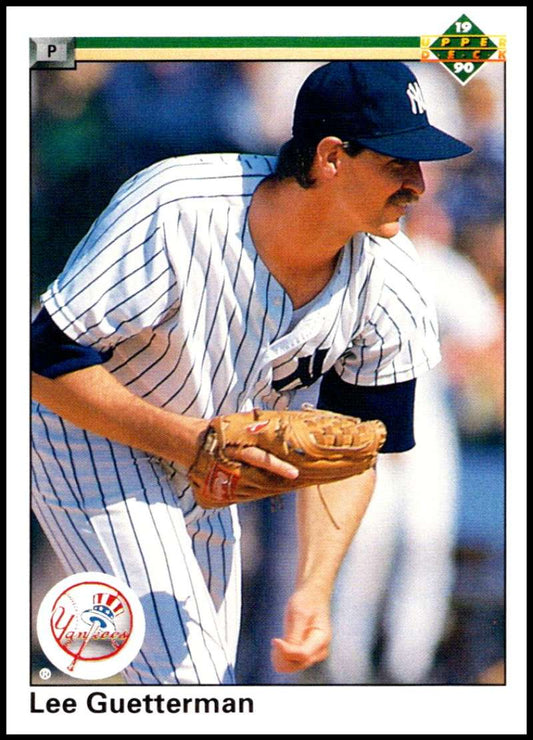 1990 Upper Deck Baseball #318 Lee Guetterman  New York Yankees  Image 1