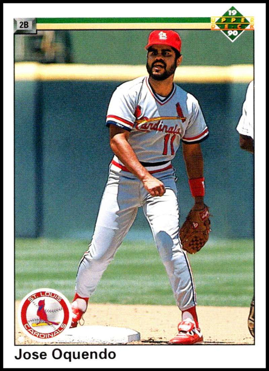 1990 Upper Deck Baseball #319 Jose Oquendo  St. Louis Cardinals  Image 1