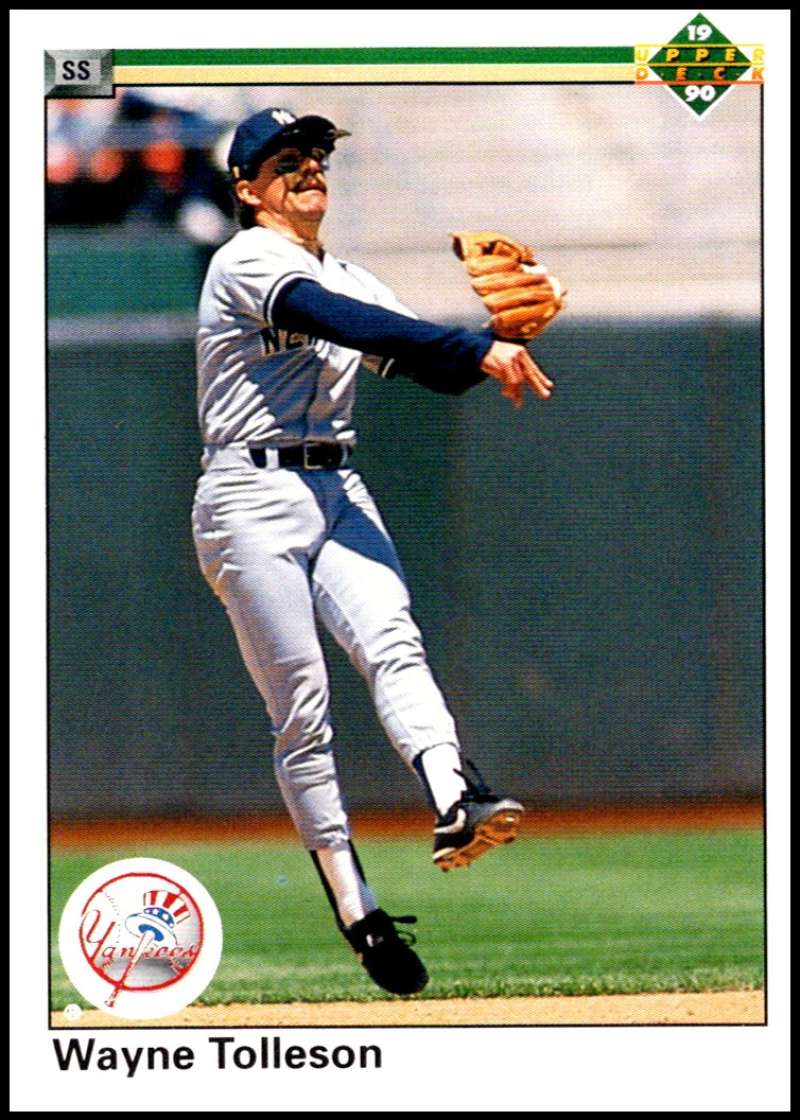 1990 Upper Deck Baseball #320 Wayne Tolleson New York Yankees Image 1