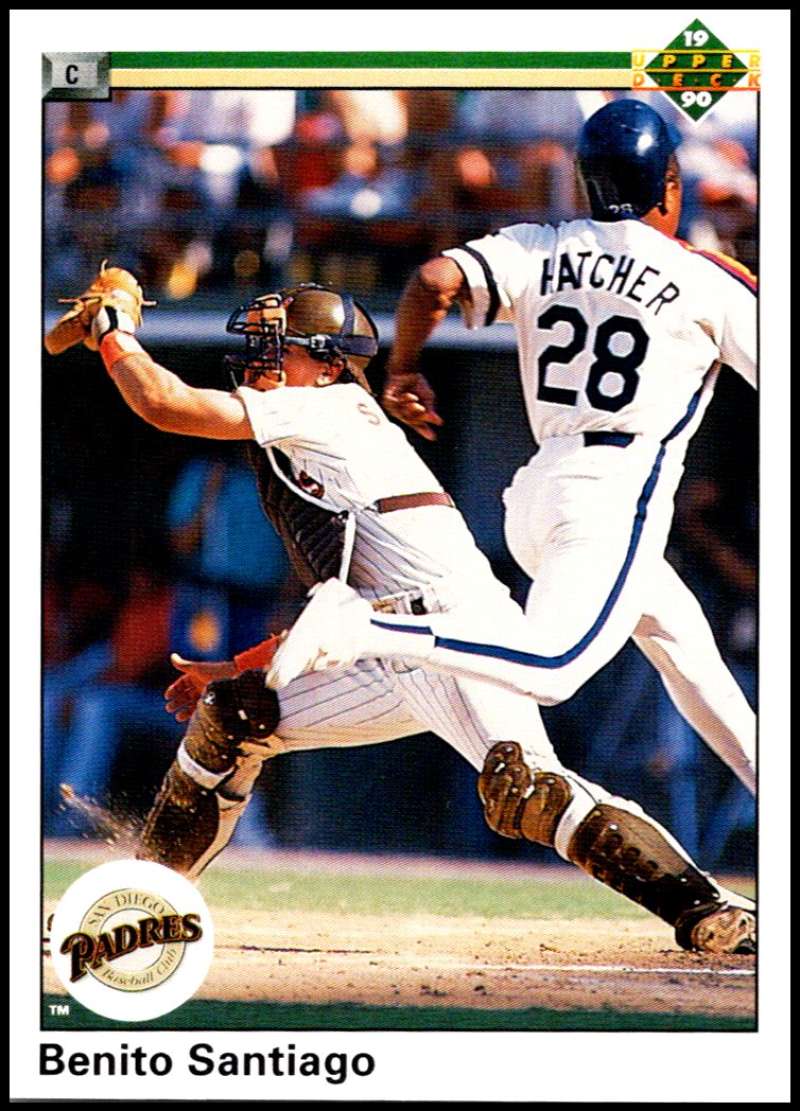 1990 Upper Deck Baseball #325 Benito Santiago UER San Diego Padres Image 1