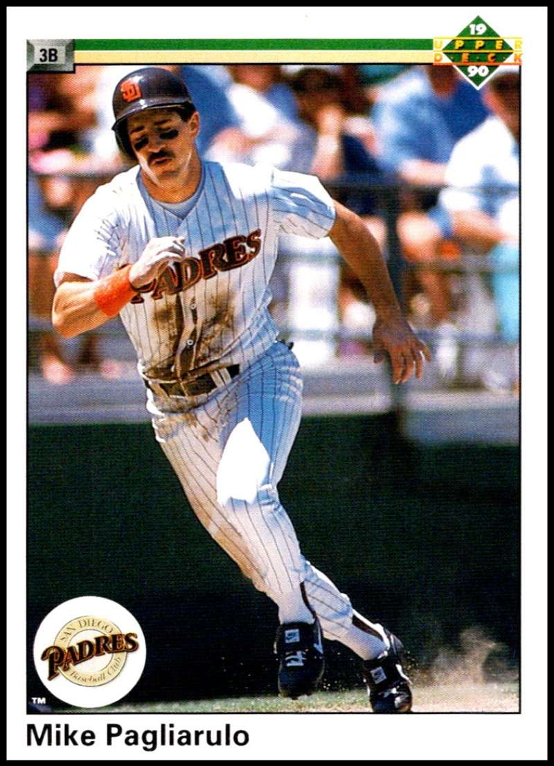 1990 Upper Deck Baseball #329 Mike Pagliarulo San Diego Padres Image 1