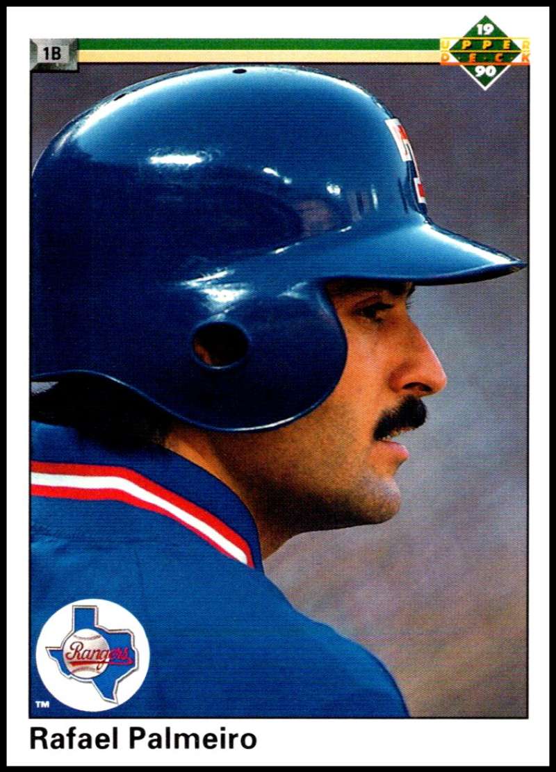 1990 Upper Deck Baseball #335 Rafael Palmeiro Texas Rangers Image 1