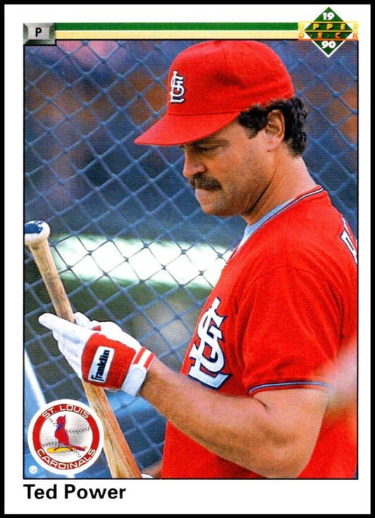 1990 Upper Deck Baseball #340 Ted Power  St. Louis Cardinals  Image 1