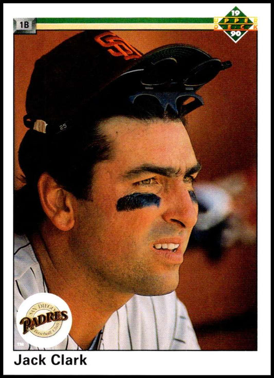 1990 Upper Deck Baseball #342 Jack Clark UER  San Diego Padres  Image 1
