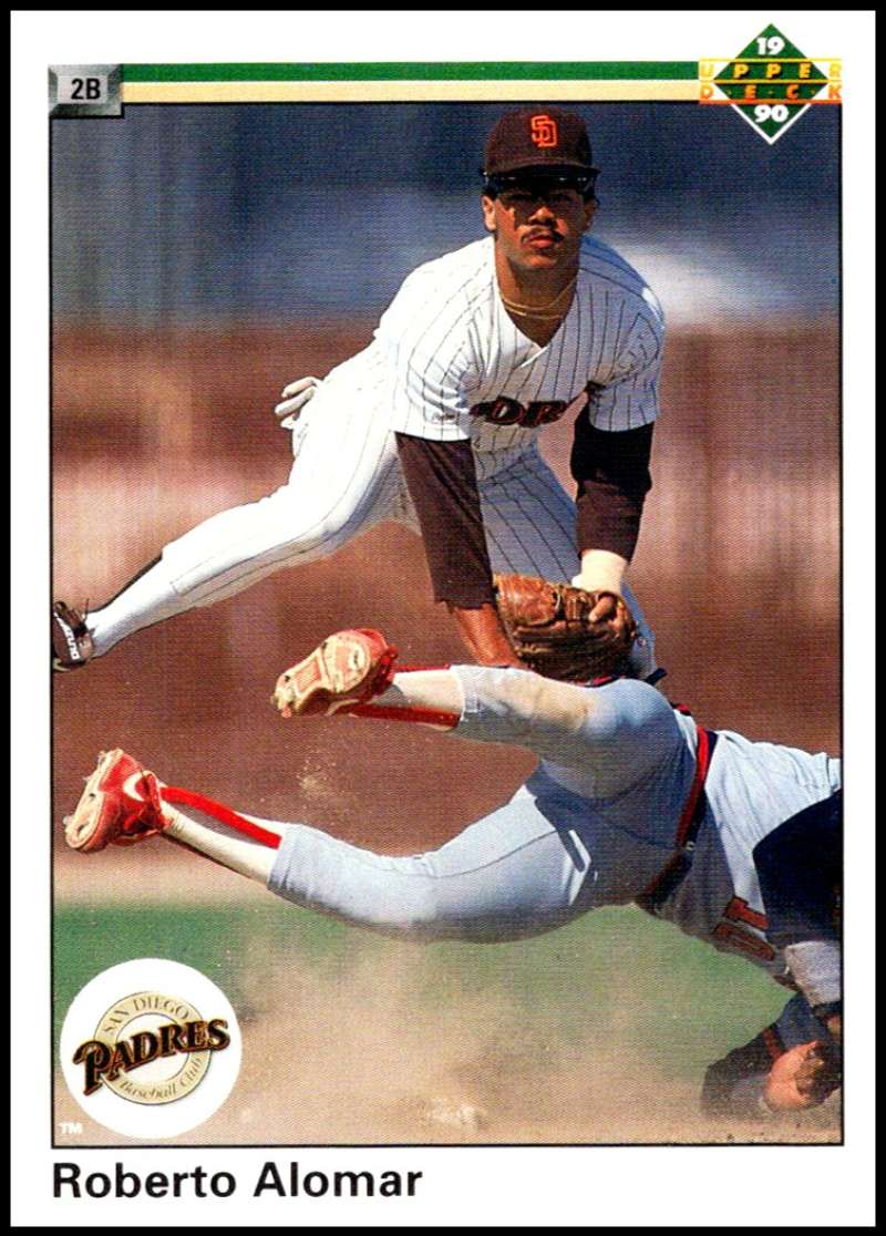1990 Upper Deck Baseball #346 Roberto Alomar UER San Diego Padres Image 1
