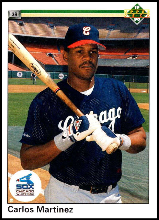 1990 Upper Deck Baseball #347 Carlos Martinez UER  Chicago White Sox  Image 1