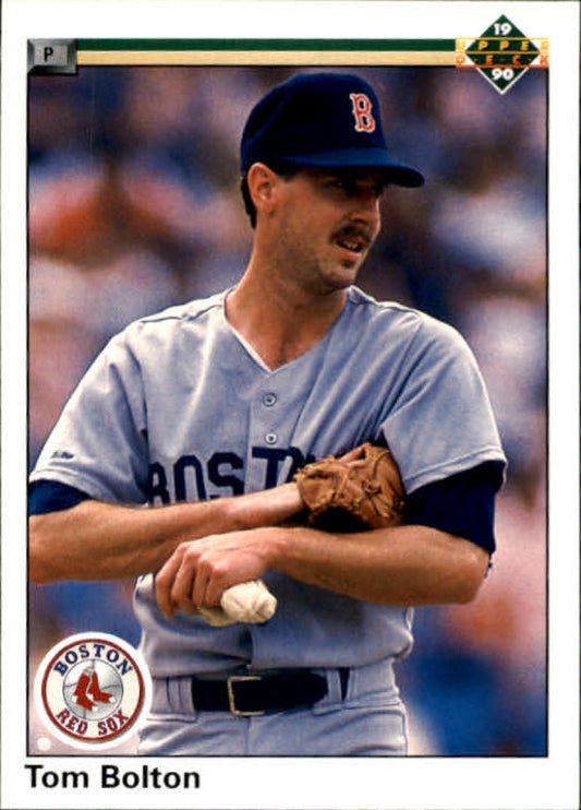 1990 Upper Deck Baseball #351 Tom Bolton  Boston Red Sox  Image 1
