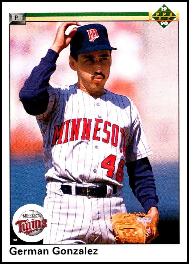 1990 Upper Deck Baseball #352 German Gonzalez Minnesota Twins Image 1