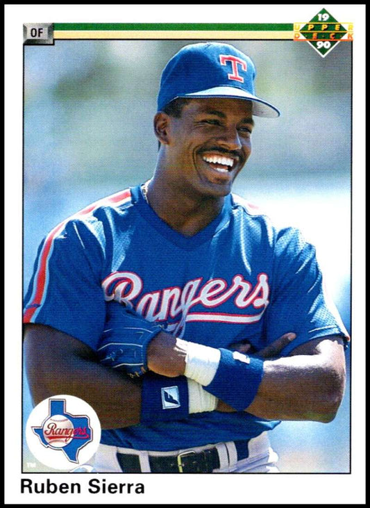 1990 Upper Deck Baseball #355 Ruben Sierra  Texas Rangers  Image 1