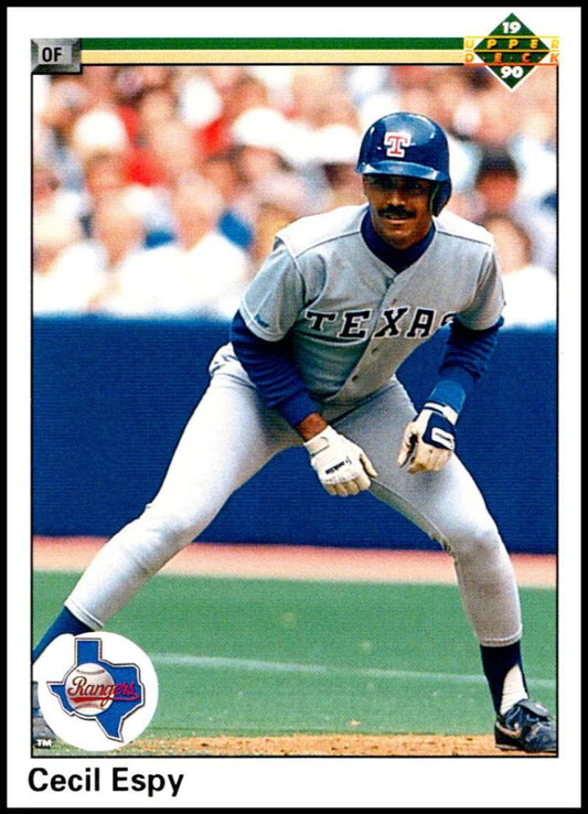 1990 Upper Deck Baseball #371 Cecil Espy  Texas Rangers  Image 1