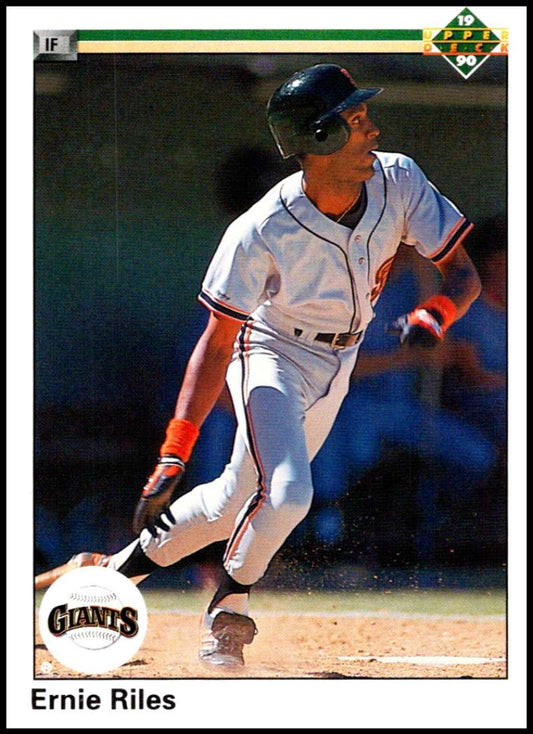 1990 Upper Deck Baseball #378 Ernest Riles  San Francisco Giants  Image 1