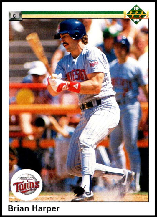 1990 Upper Deck Baseball #391 Brian Harper  Minnesota Twins  Image 1