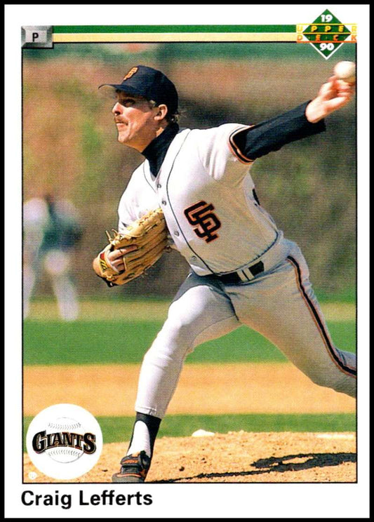 1990 Upper Deck Baseball #399 Craig Lefferts  San Francisco Giants  Image 1