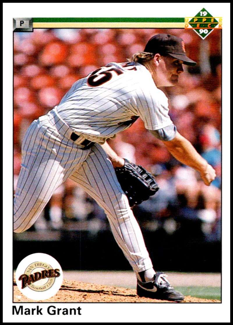 1990 Upper Deck Baseball #412 Mark Grant San Diego Padres Image 1