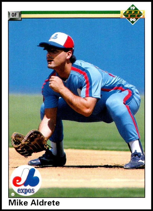 1990 Upper Deck Baseball #415 Mike Aldrete  Montreal Expos  Image 1