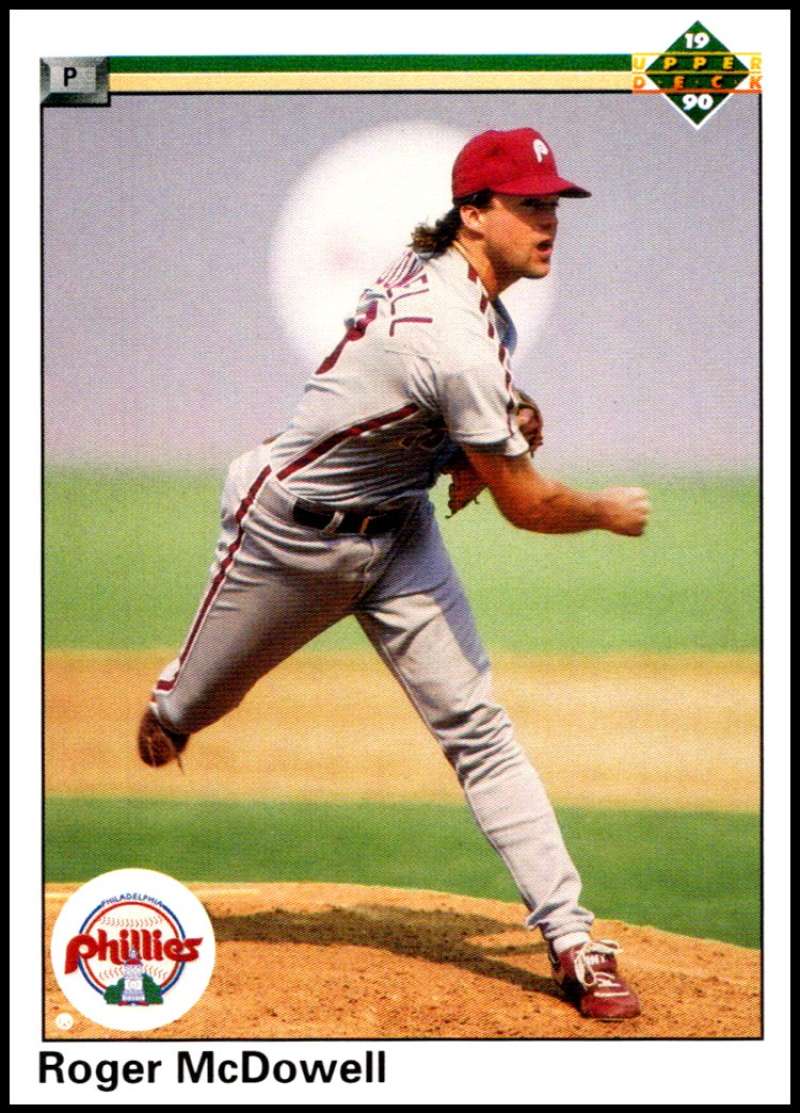 1990 Upper Deck Baseball #416 Roger McDowell Philadelphia Phillies Image 1