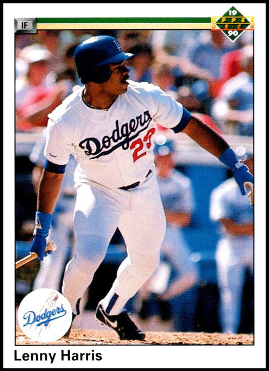 1990 Upper Deck Baseball #423 Lenny Harris UER  Los Angeles Dodgers  Image 1