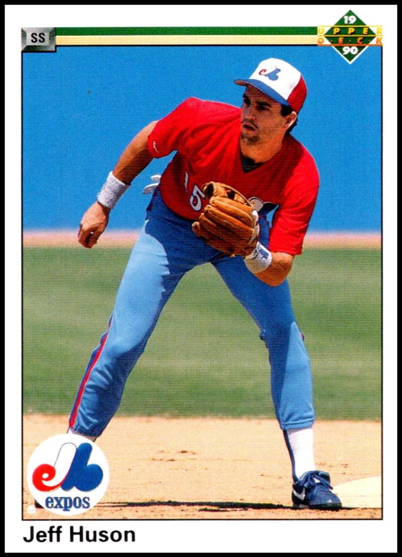 1990 Upper Deck Baseball #434 Jeff Huson RC Rookie Montreal Expos Image 1