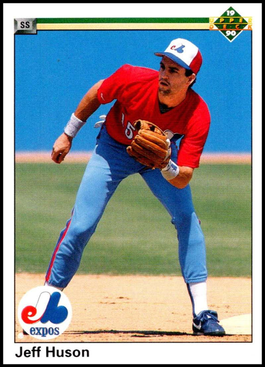 1990 Upper Deck Baseball #434 Jeff Huson  RC Rookie Montreal Expos  Image 1