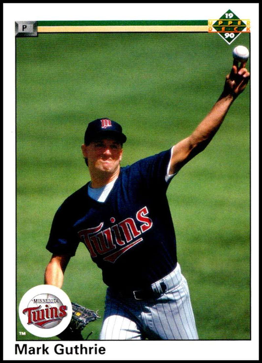 1990 Upper Deck Baseball #436 Mark Guthrie  RC Rookie Minnesota Twins  Image 1