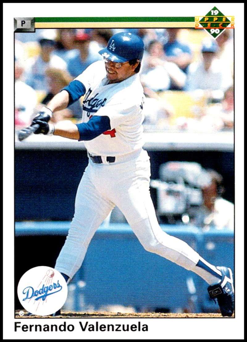 1990 Upper Deck Baseball #445 Fernando Valenzuela Los Angeles Dodgers Image 1