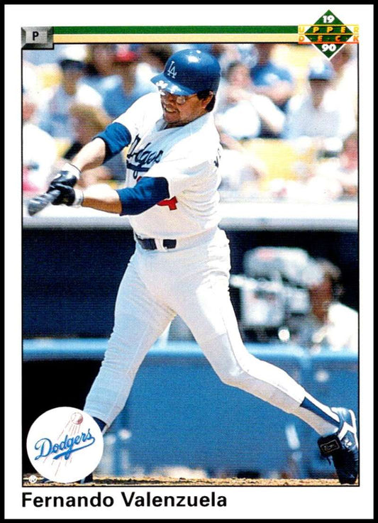 1990 Upper Deck Baseball #445 Fernando Valenzuela  Los Angeles Dodgers  Image 1