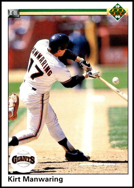 1990 Upper Deck Baseball #457 Kirt Manwaring  San Francisco Giants  Image 1