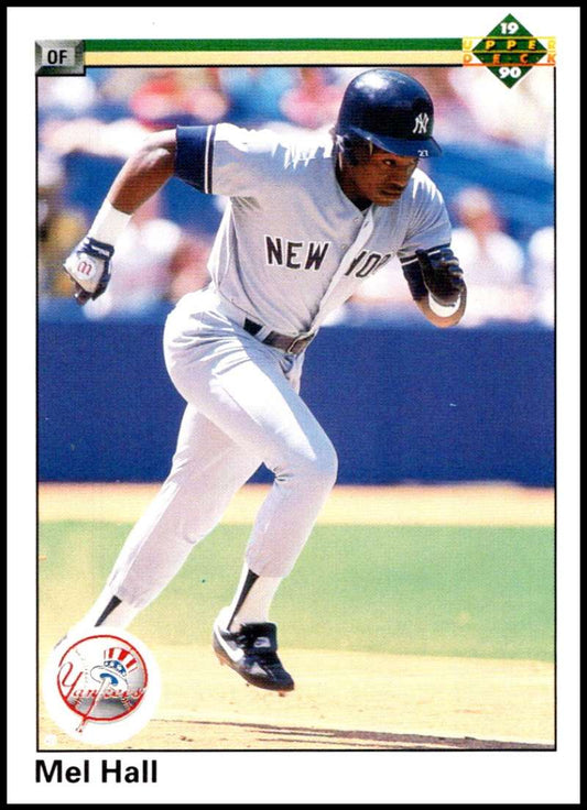 1990 Upper Deck Baseball #458 Mel Hall  New York Yankees  Image 1