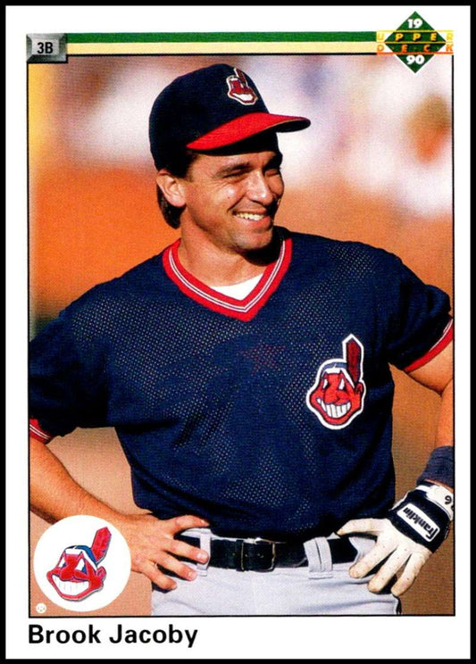 1990 Upper Deck Baseball #459 Brook Jacoby  Cleveland Indians  Image 1
