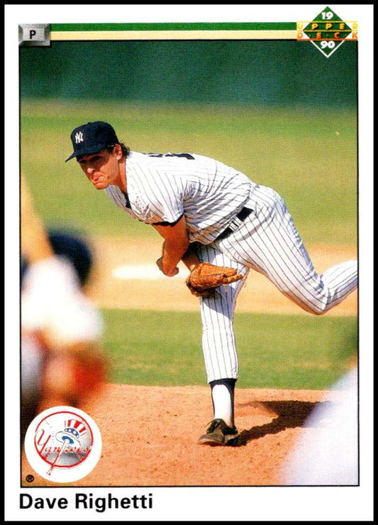 1990 Upper Deck Baseball #479 Dave Righetti  New York Yankees  Image 1