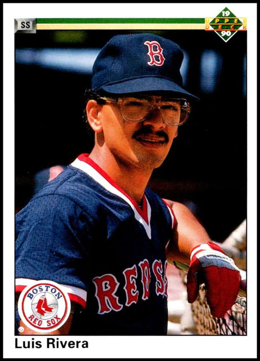1990 Upper Deck Baseball #482 Luis Rivera  Boston Red Sox  Image 1