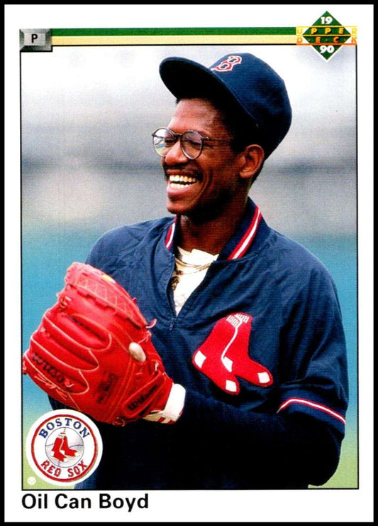 1990 Upper Deck Baseball #484 Oil Can Boyd  Boston Red Sox  Image 1