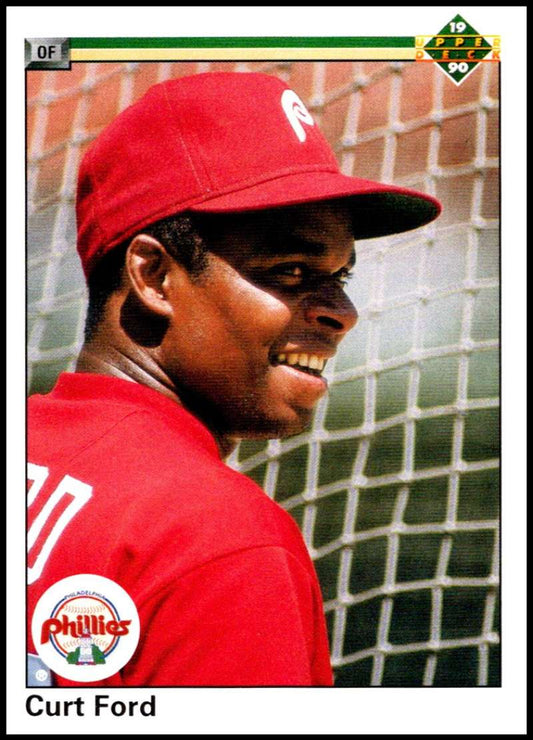 1990 Upper Deck Baseball #490 Curt Ford  Philadelphia Phillies  Image 1