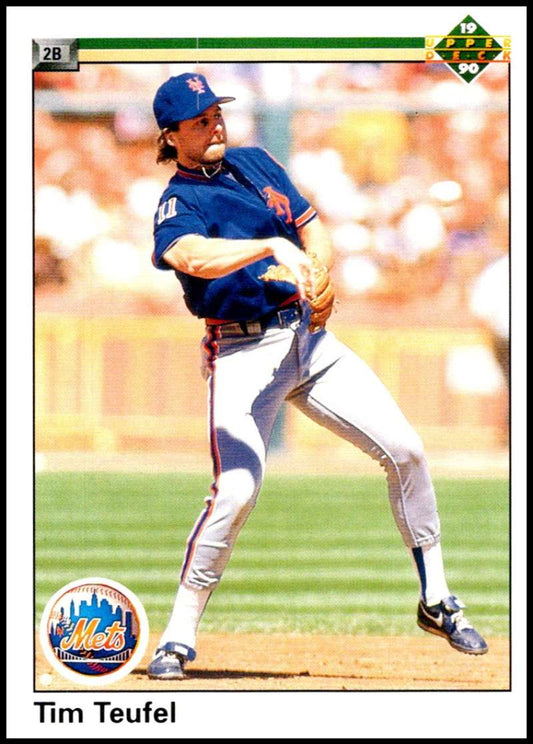 1990 Upper Deck Baseball #492 Tim Teufel  New York Mets  Image 1