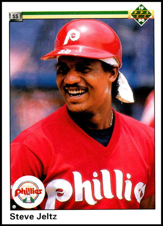 1990 Upper Deck Baseball #495 Steve Jeltz  Philadelphia Phillies  Image 1