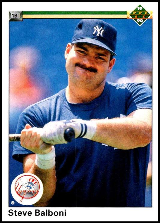 1990 Upper Deck Baseball #497 Steve Balboni  New York Yankees  Image 1