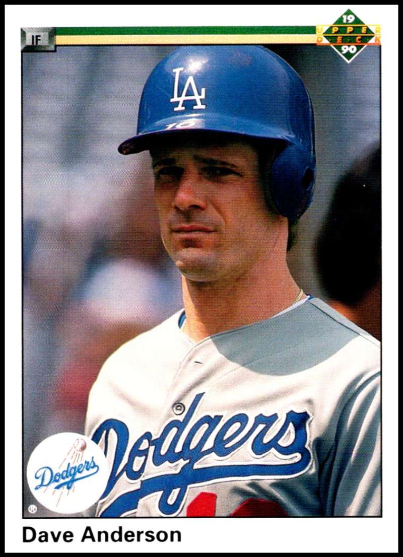 1990 Upper Deck Baseball #510 Dave Anderson Los Angeles Dodgers Image 1
