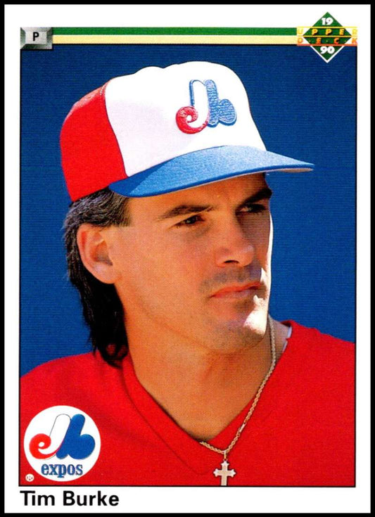 1990 Upper Deck Baseball #515 Tim Burke  Montreal Expos  Image 1