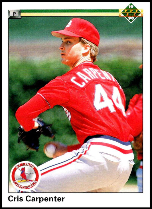 1990 Upper Deck Baseball #523 Cris Carpenter  St. Louis Cardinals  Image 1