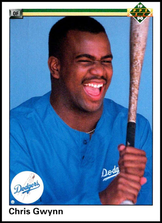 1990 Upper Deck Baseball #526 Chris Gwynn UER  Los Angeles Dodgers  Image 1