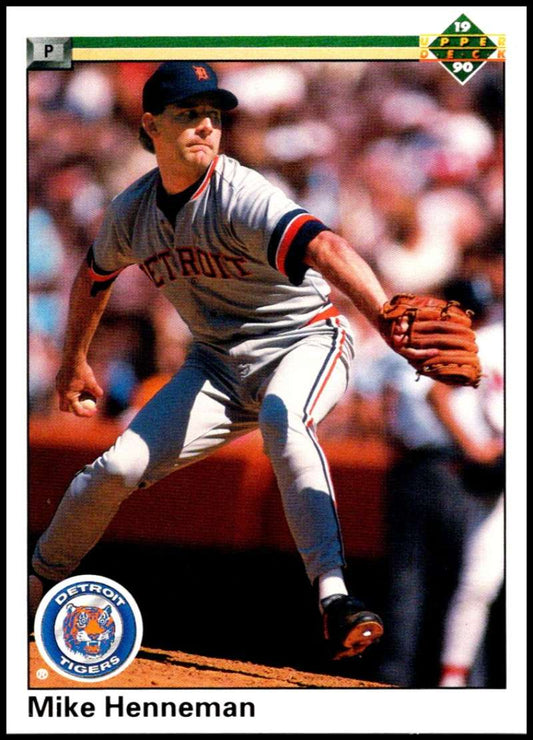 1990 Upper Deck Baseball #537 Mike Henneman  Detroit Tigers  Image 1