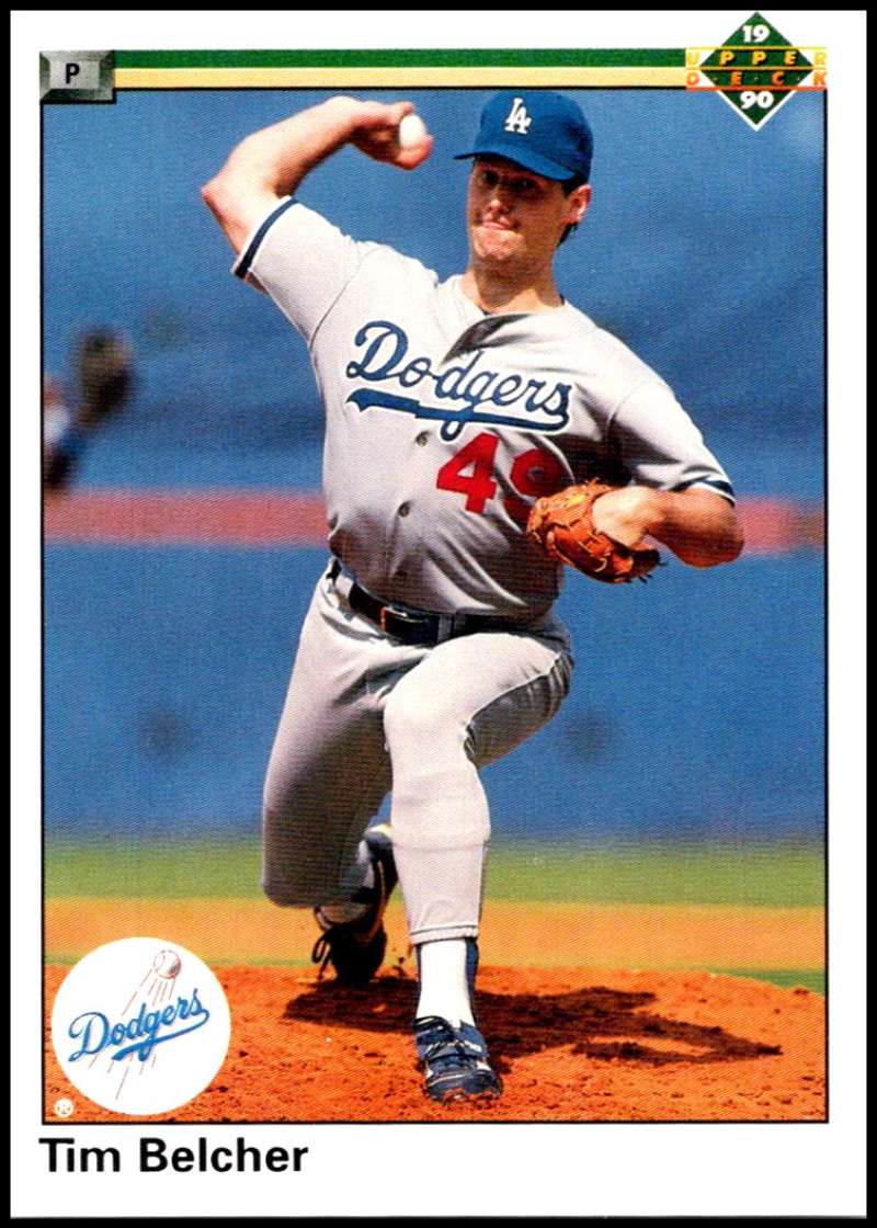 1990 Upper Deck Baseball #547 Tim Belcher Los Angeles Dodgers Image 1