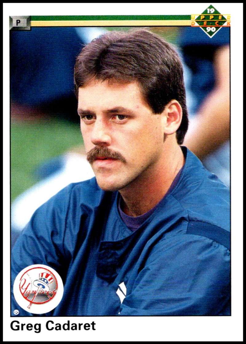 1990 Upper Deck Baseball #549 Greg Cadaret UER New York Yankees Image 1